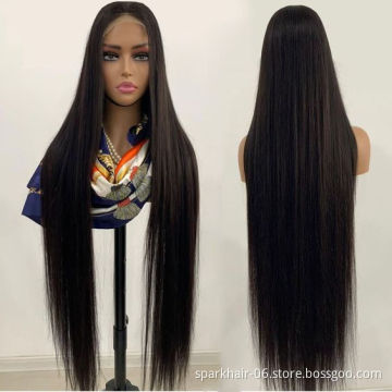 Glueless 40 Inch Hd Lace Front Wig,Hd Transparent Natural Human Hair Wigs,Brazilian Hd 13X6 Lace Frontal Wigs For Black Women
